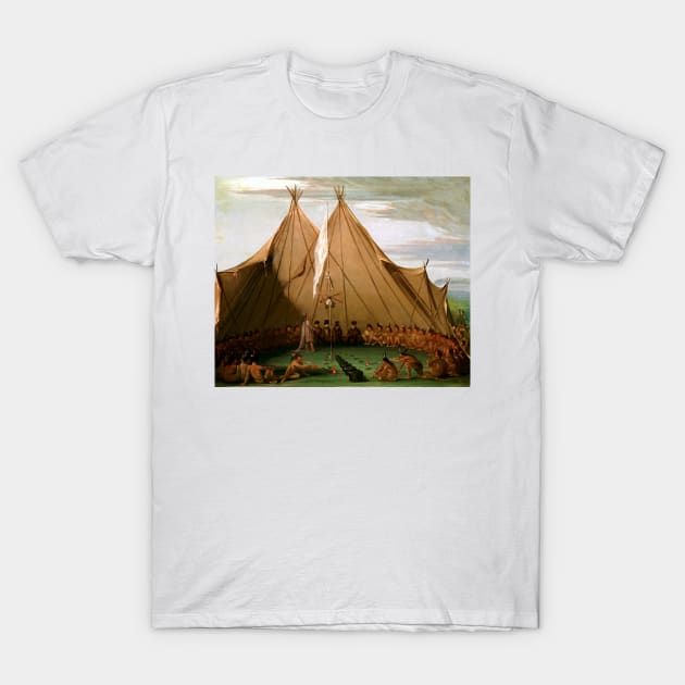 George Catlin Sioux Dog Feast T-Shirt by pdpress